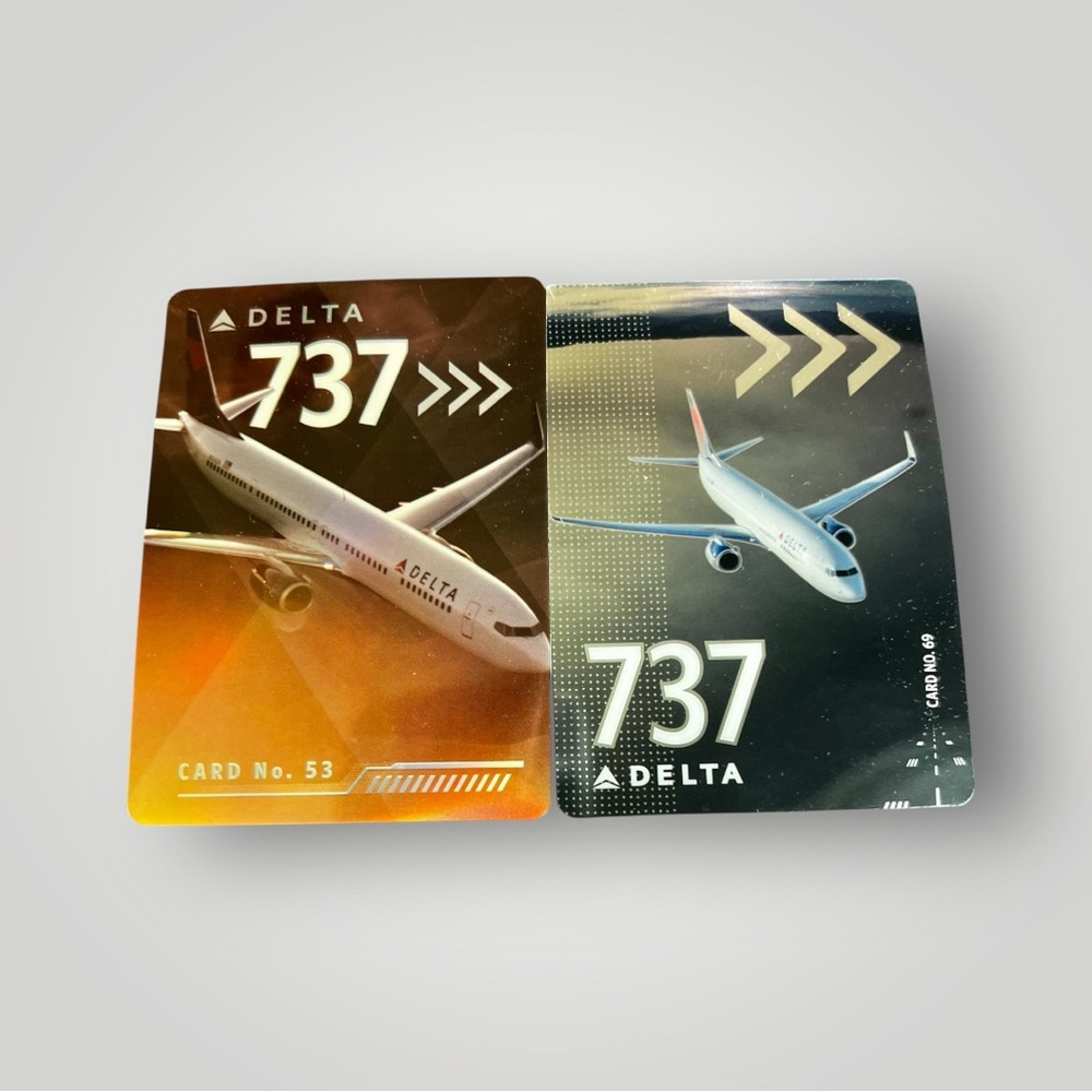 DELTA🇺🇸Trading Card Boeing 737-900ER 737-800 737 B737 #53 #69 Set Of 2 New